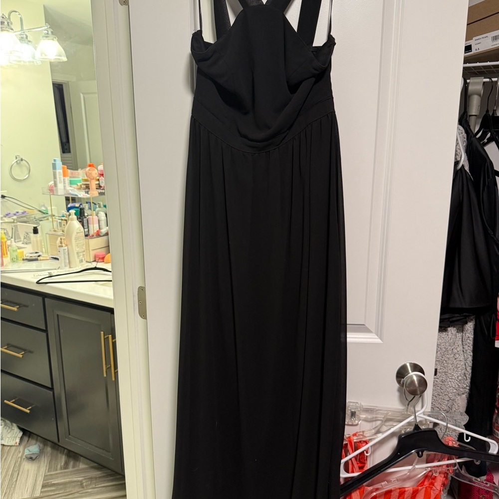 Lulu's Black Strapless Dress